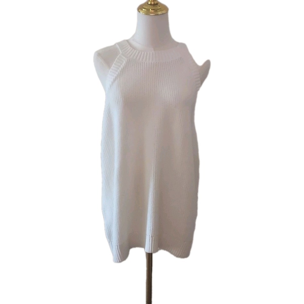 Old Navy Shaker Halter Sweater, Ivory Size XXL